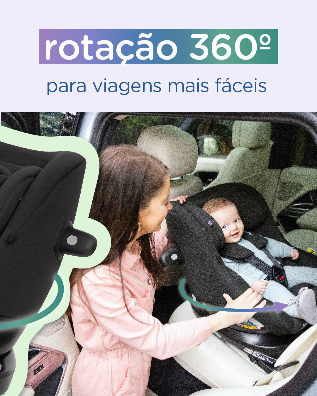 Cadeira Auto Joie I-Pivot 360  | 40cm - 105cm