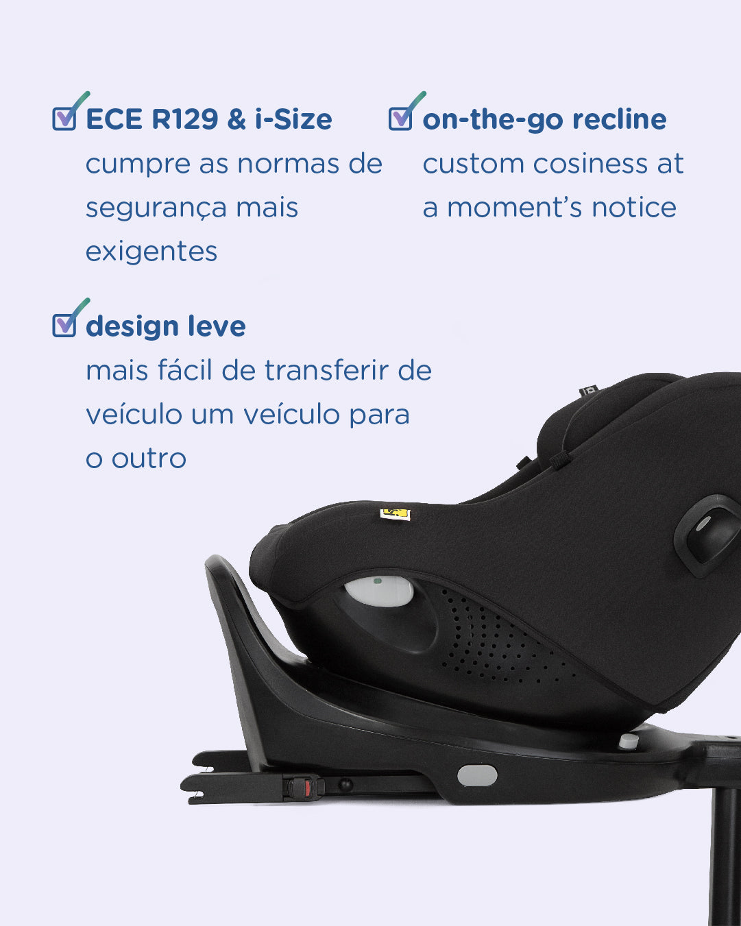 Cadeira Auto Joie I-Pivot 360  | 40cm - 105cm