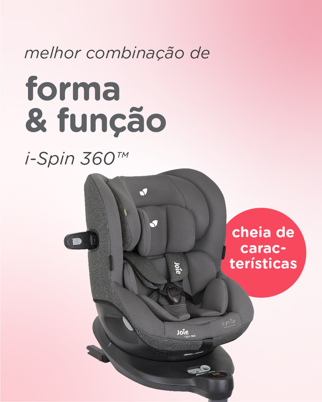 Silla de coche Joie i-Spin 360 | 40cm - 105cm MESH EDITION