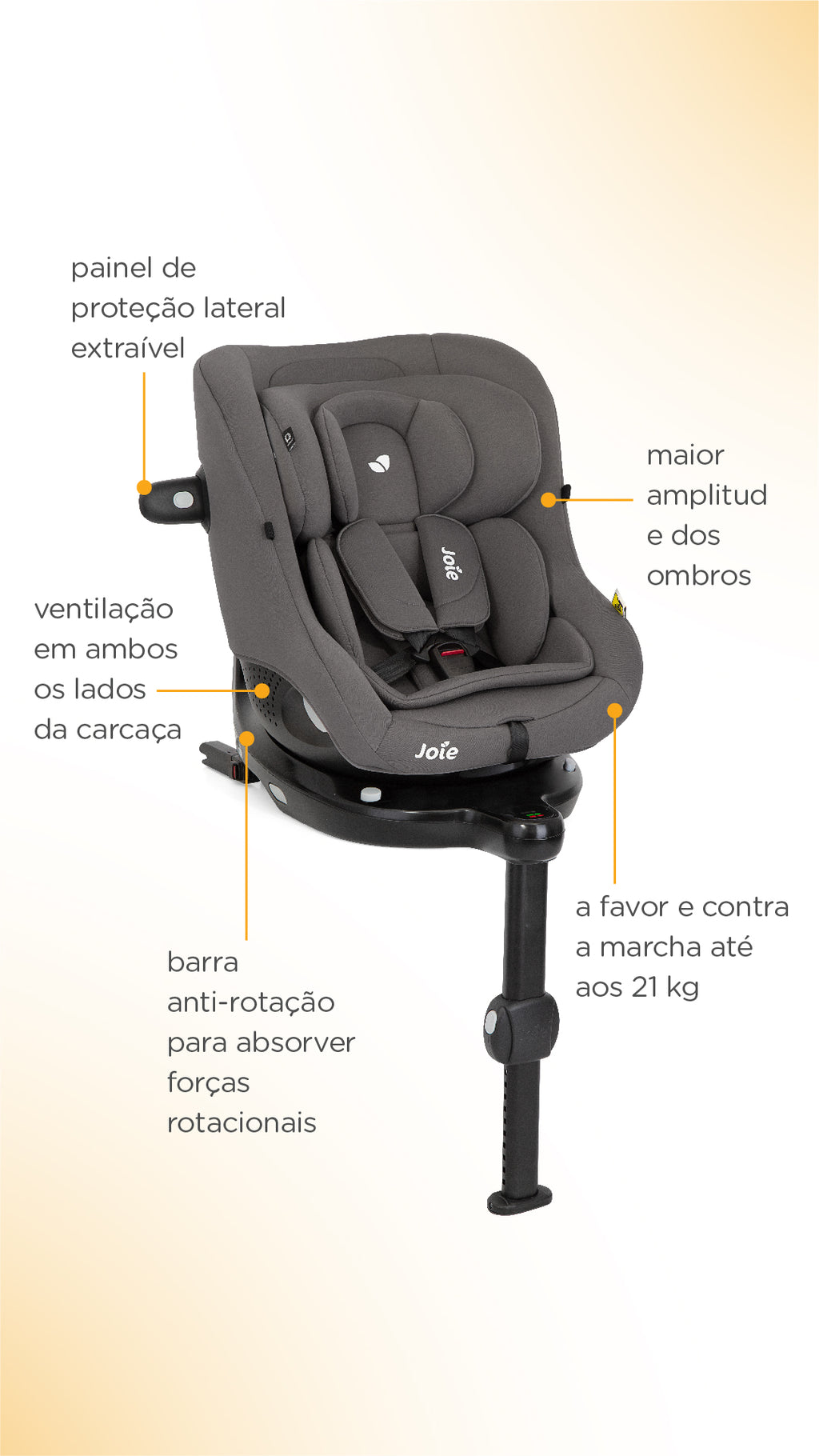 Cadeira Auto Joie I-Pivot 360  | 40cm - 105cm