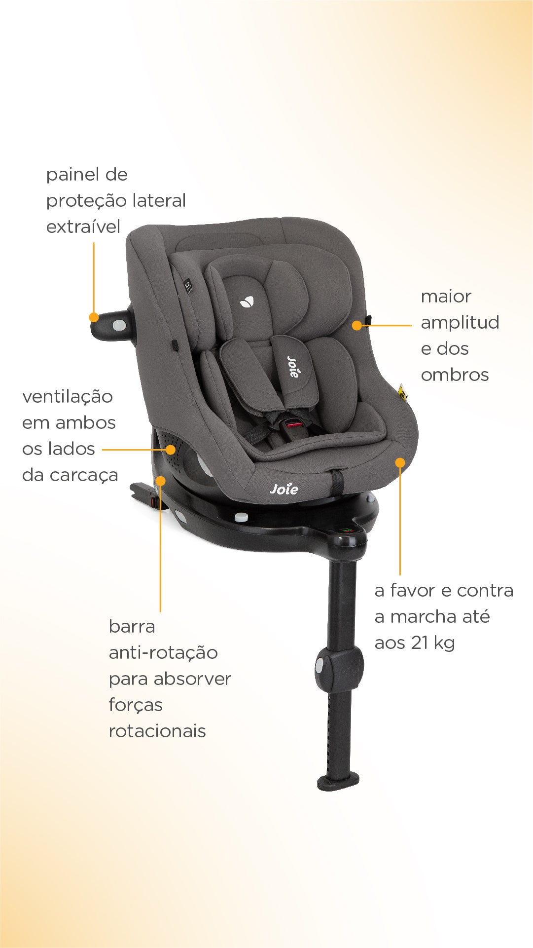 Cadeira Auto Joie I-Pivot 360  | 40cm - 105cm