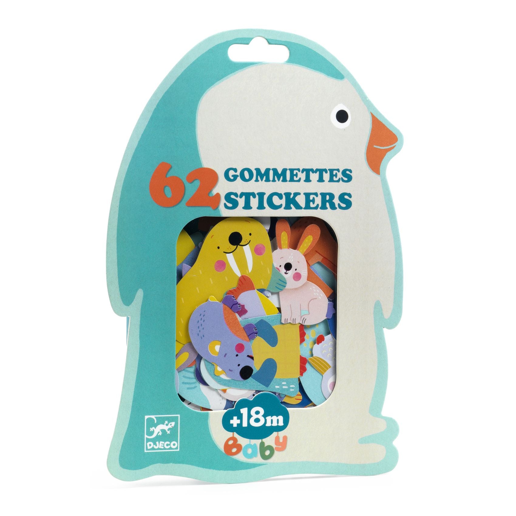 Djeco 62 autocolantes animais do gelo