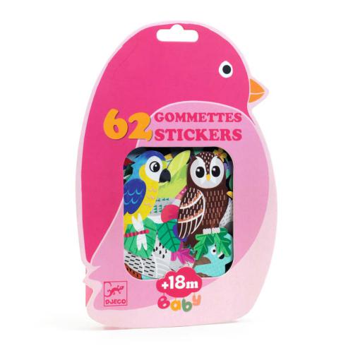 Djeco 62 pegatinas - Pájaros