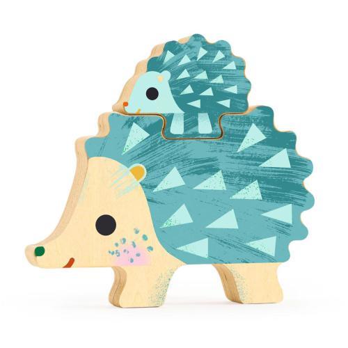 Djeco Puzz & Play Family – Wooden Animal Puzzle