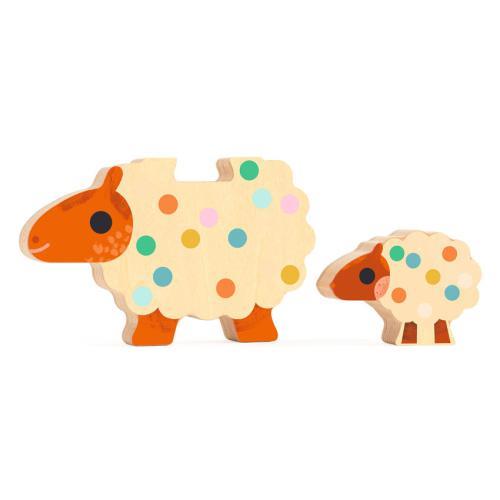 Djeco Puzz & Play Family – Wooden Animal Puzzle