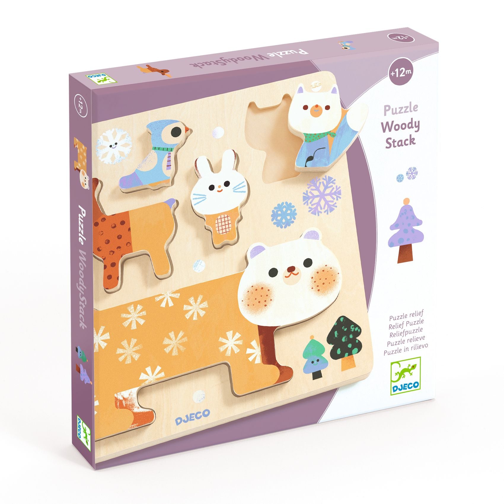 Djeco Woodystack puzzle de madeira para empilhar
