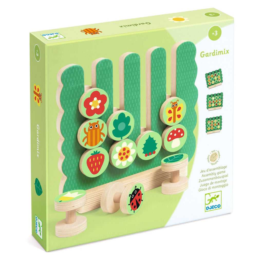 Djeco Gardimix jogo de montagem com cartoes