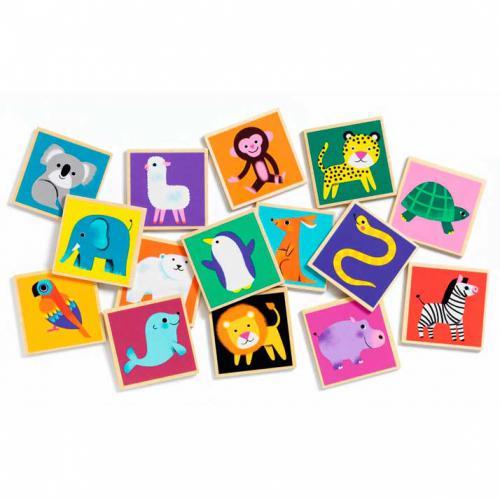 Djeco Memo Wood – Animal Memory Game