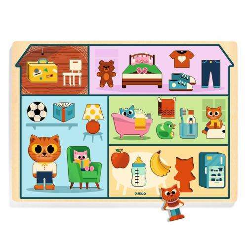 Djeco Puzzle de Madeira 22 peças - House