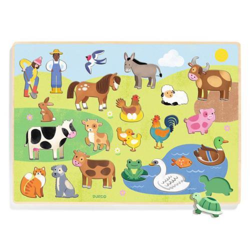 Djeco Puzzle de Madeira 22 peças - Campo