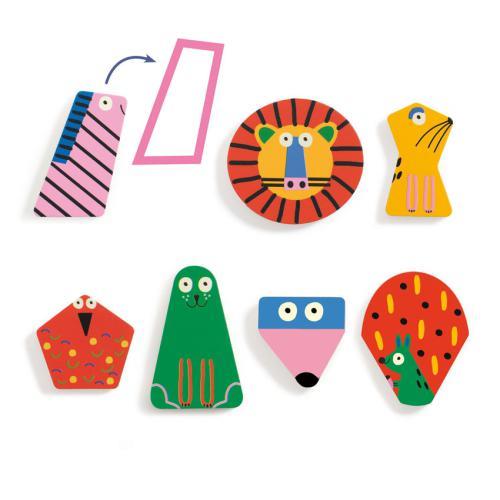 Djeco Puzzle de Madeira 22 peças - Geo Animais