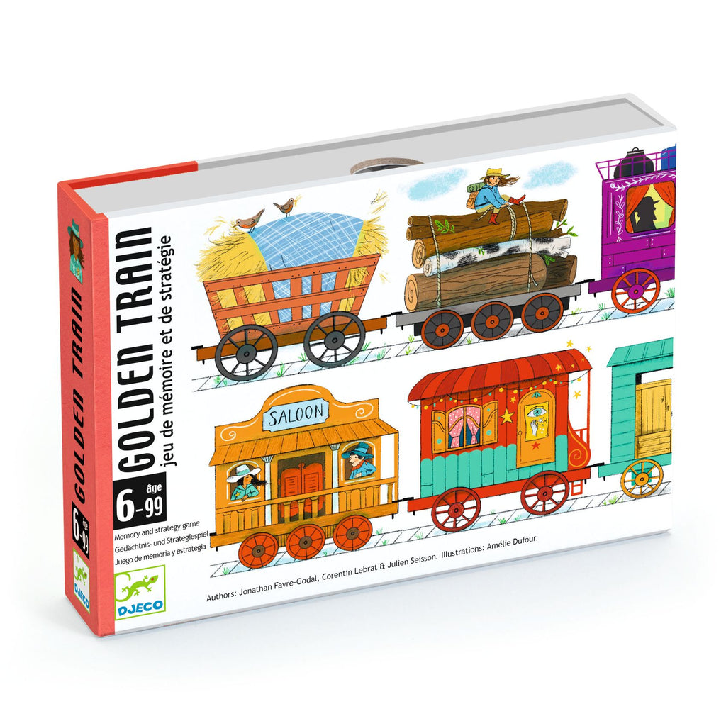 Djeco Jogo de cartas de memoria e estrategia golden train
