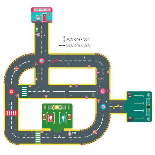 Djeco puzzle pistas da Cidade - City circuit 26 pc