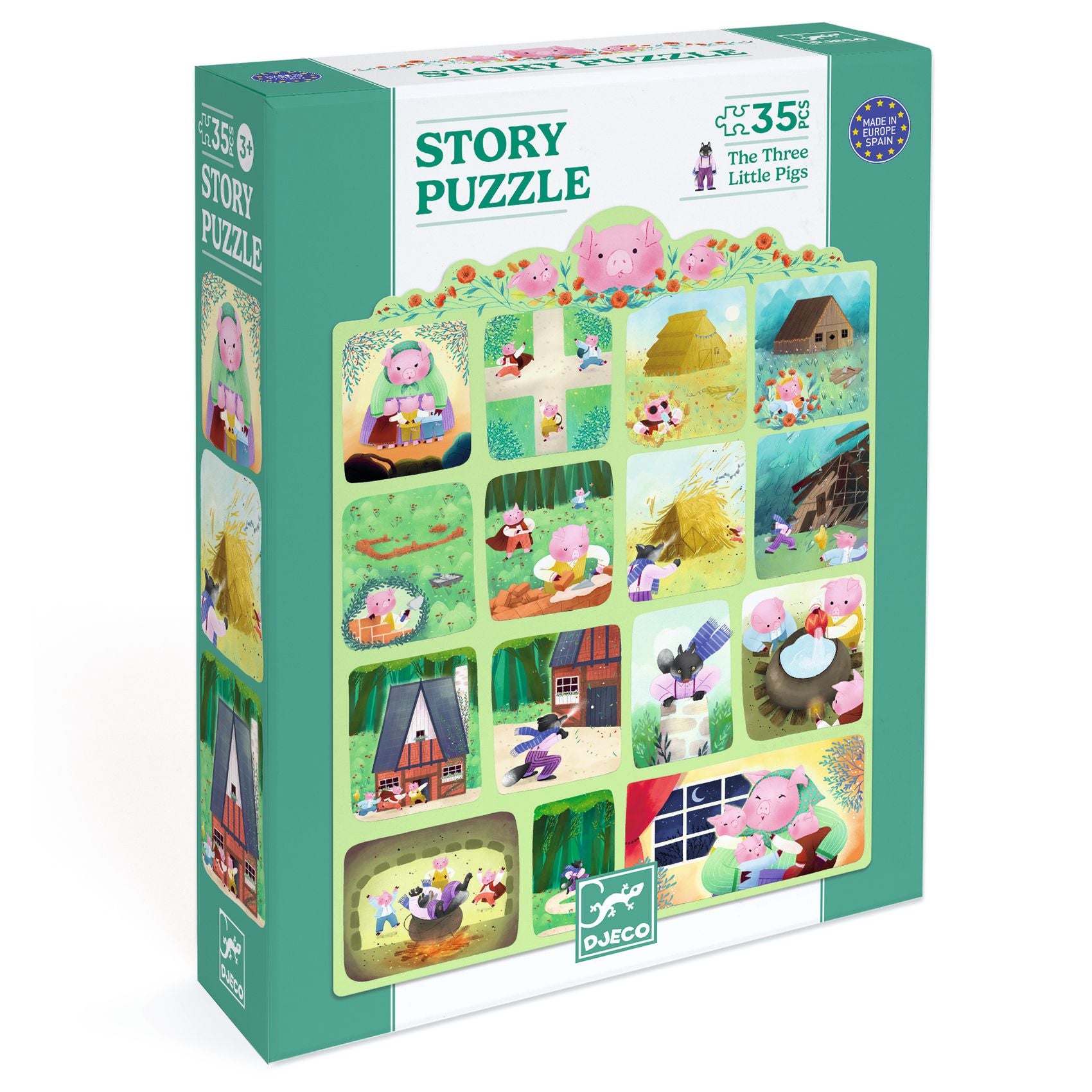 Djeco Story puzzle 35 pecas os 3 porquinhos