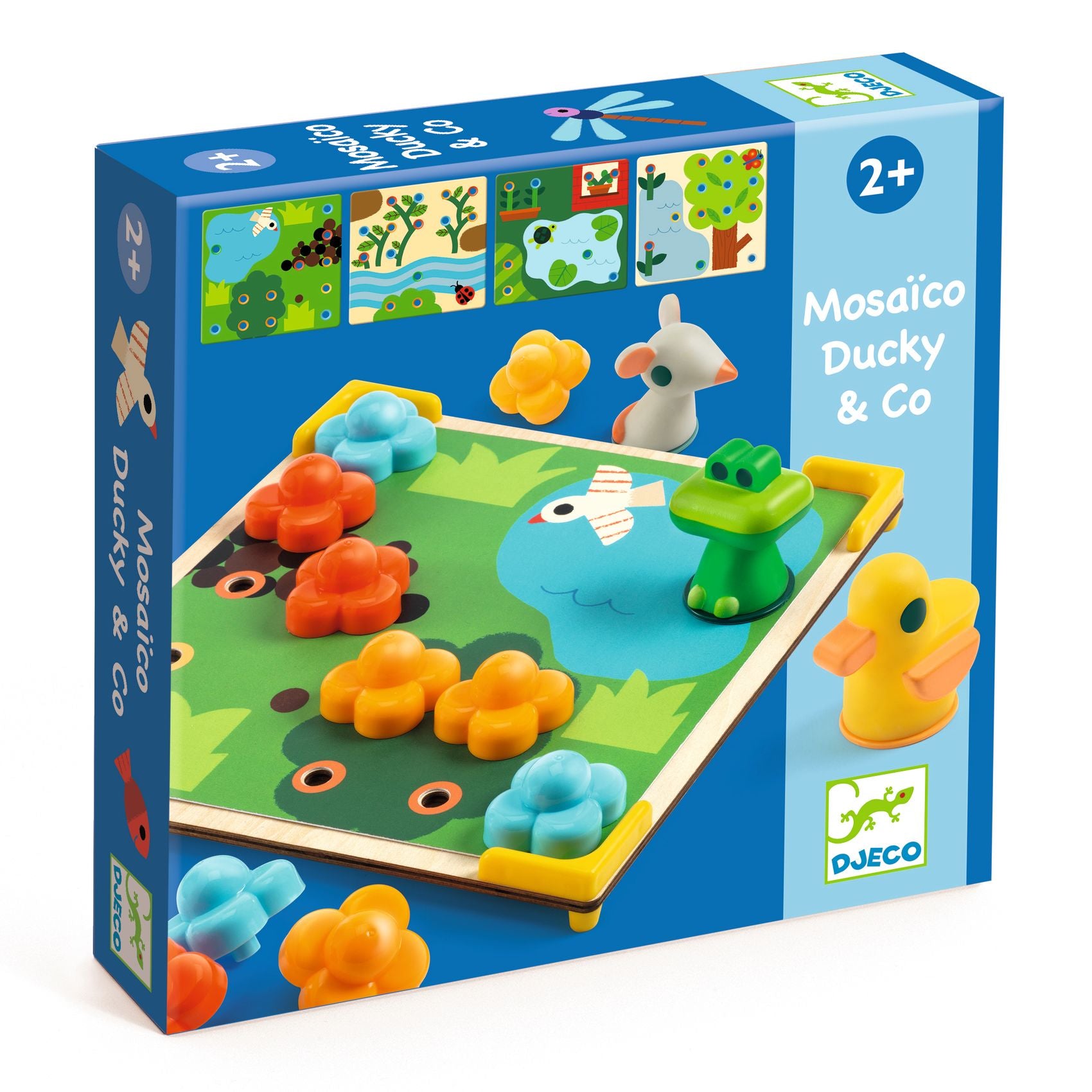 Djeco Mosaico ducky go coloca os pinos dos animais