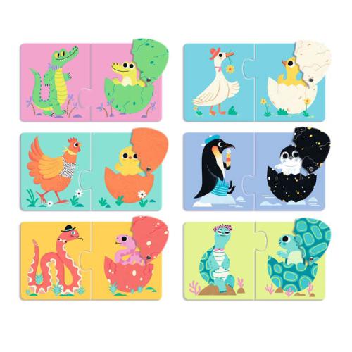 Djeco Puzzle Duo - Fun Eggs