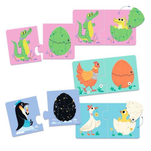 Djeco Puzzle Duo - Fun Eggs