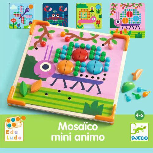 Djeco Mosaico Mini Animo – Peg Mosaic Game