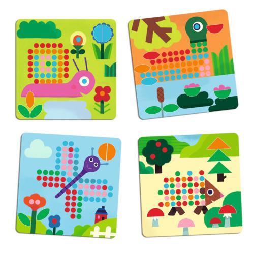 Djeco Mosaico Mini Animo – Peg Mosaic Game