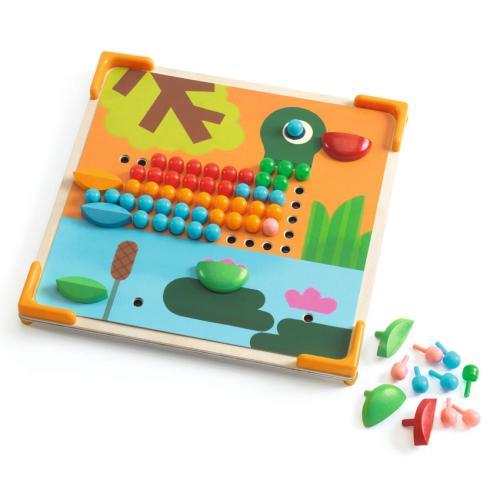 Djeco Mosaico Mini Animo – Peg Mosaic Game