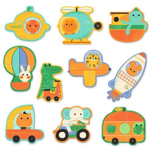 Djeco Puzzle Duo - Vehicles