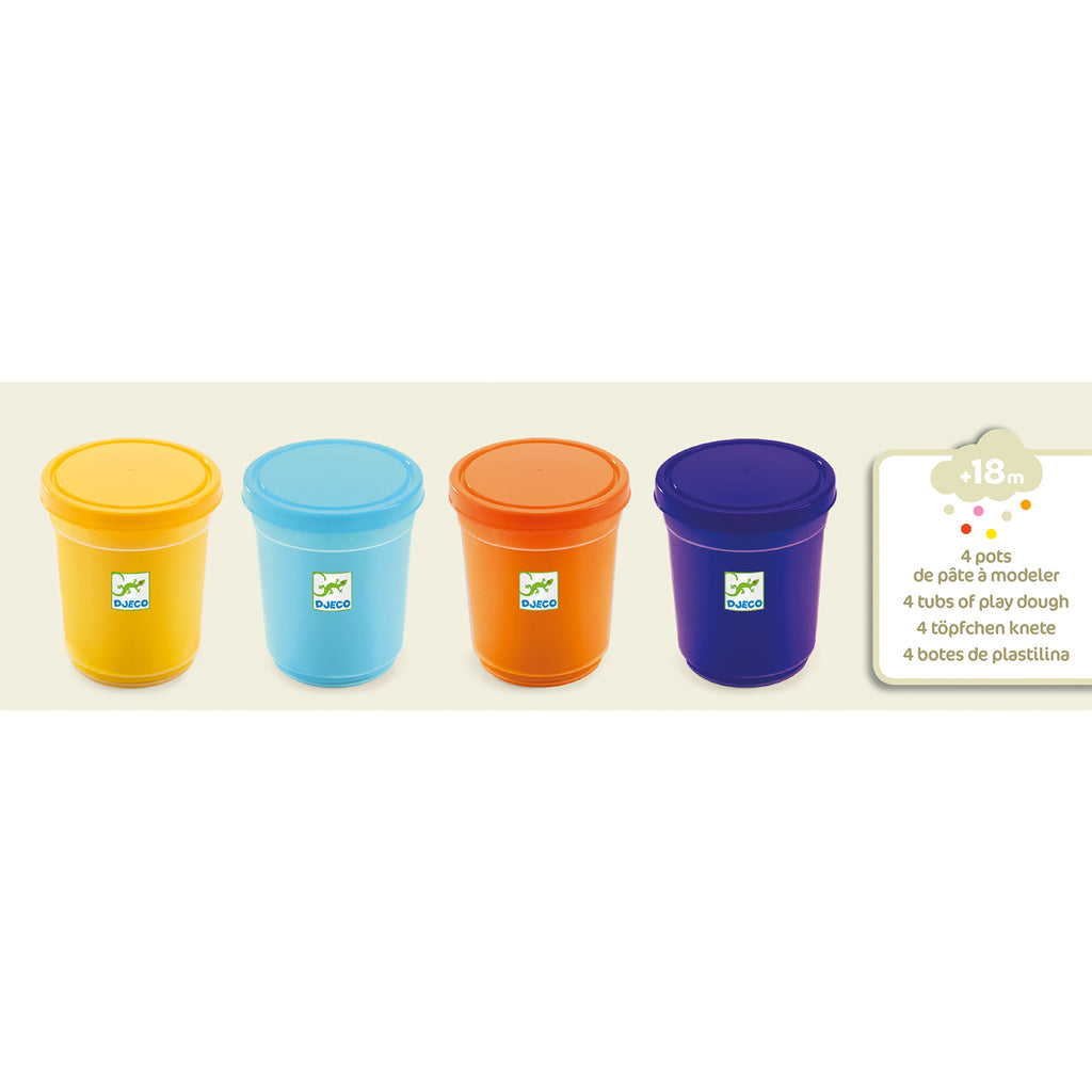 Djeco 4-Pot Nature Modeling Dough Set