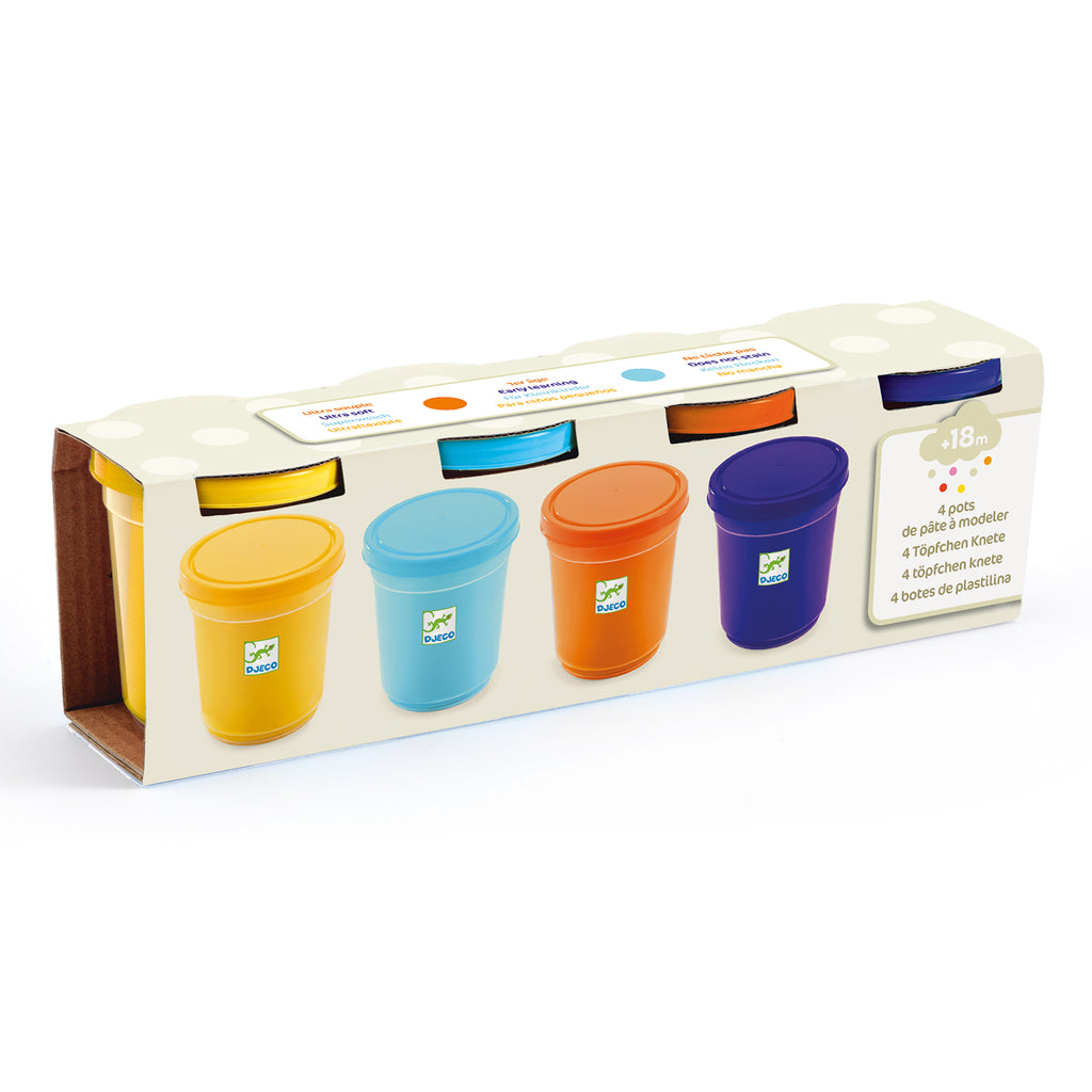 Djeco 4-Pot Nature Modeling Dough Set