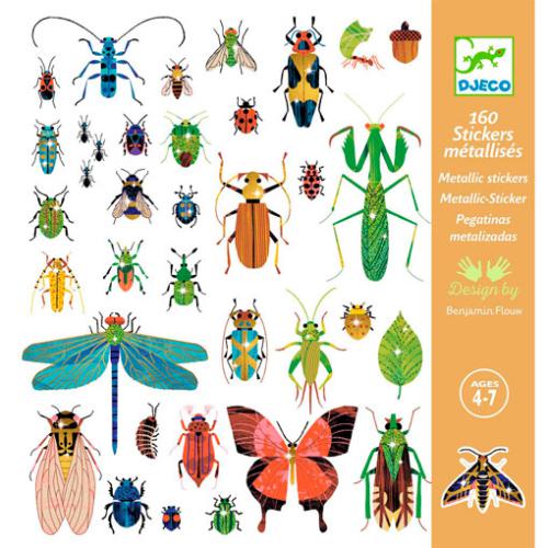 Djeco 160 Adhesivos Metálicos - Insectos