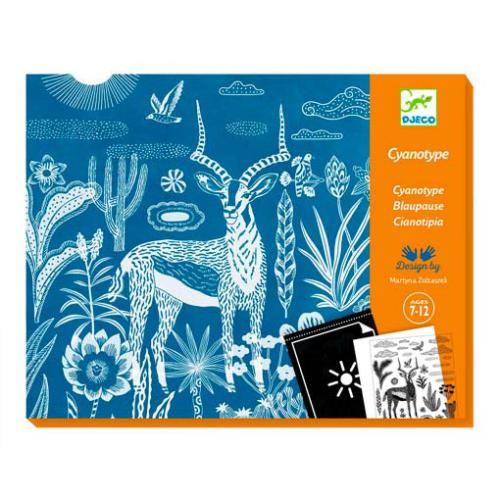 Djeco Desenhos em cianotopia - À noite na savana