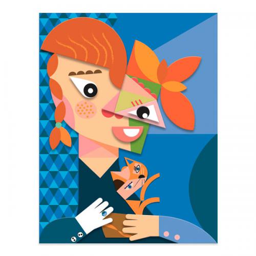 Djeco Collage game - square heads