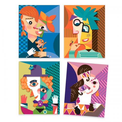 Djeco Collage game - square heads