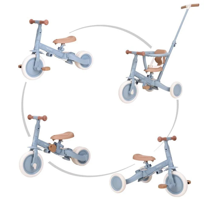 Little Dutch Bicicleta triciclo multifuncional 4 en 1 Safari Friends Azul