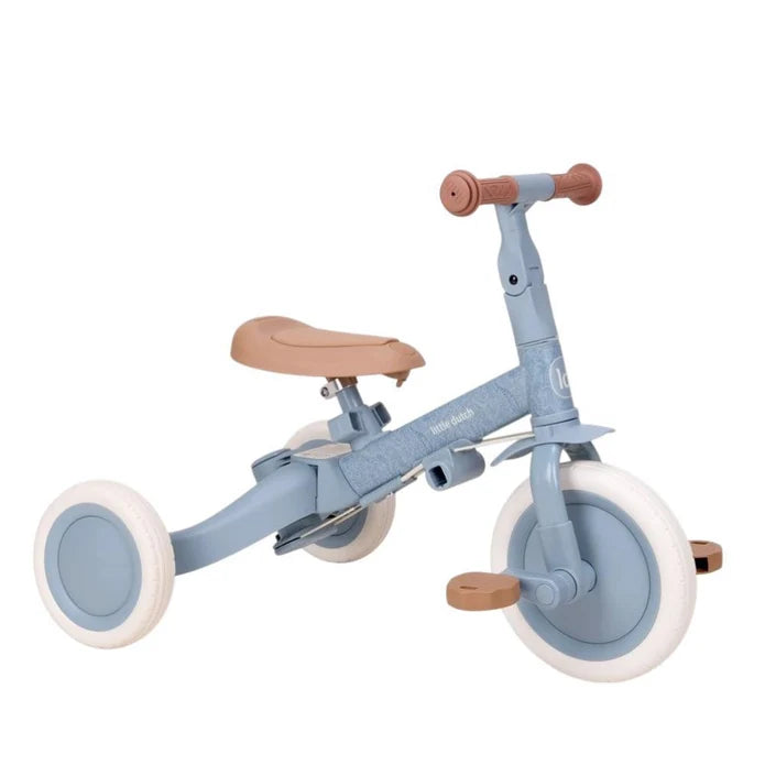 Little Dutch Bicicleta triciclo multifuncional 4 en 1 Safari Friends Azul