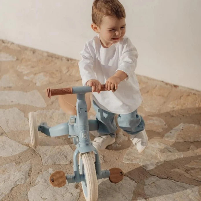 Little Dutch Bicicleta triciclo multifuncional 4 en 1 Safari Friends Azul