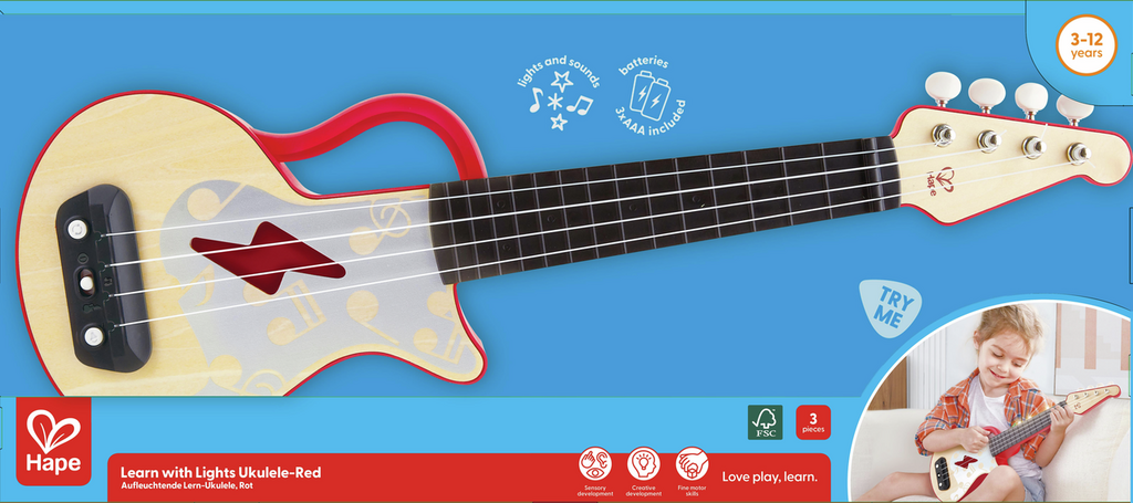Hape Ukulele electrónico con luces