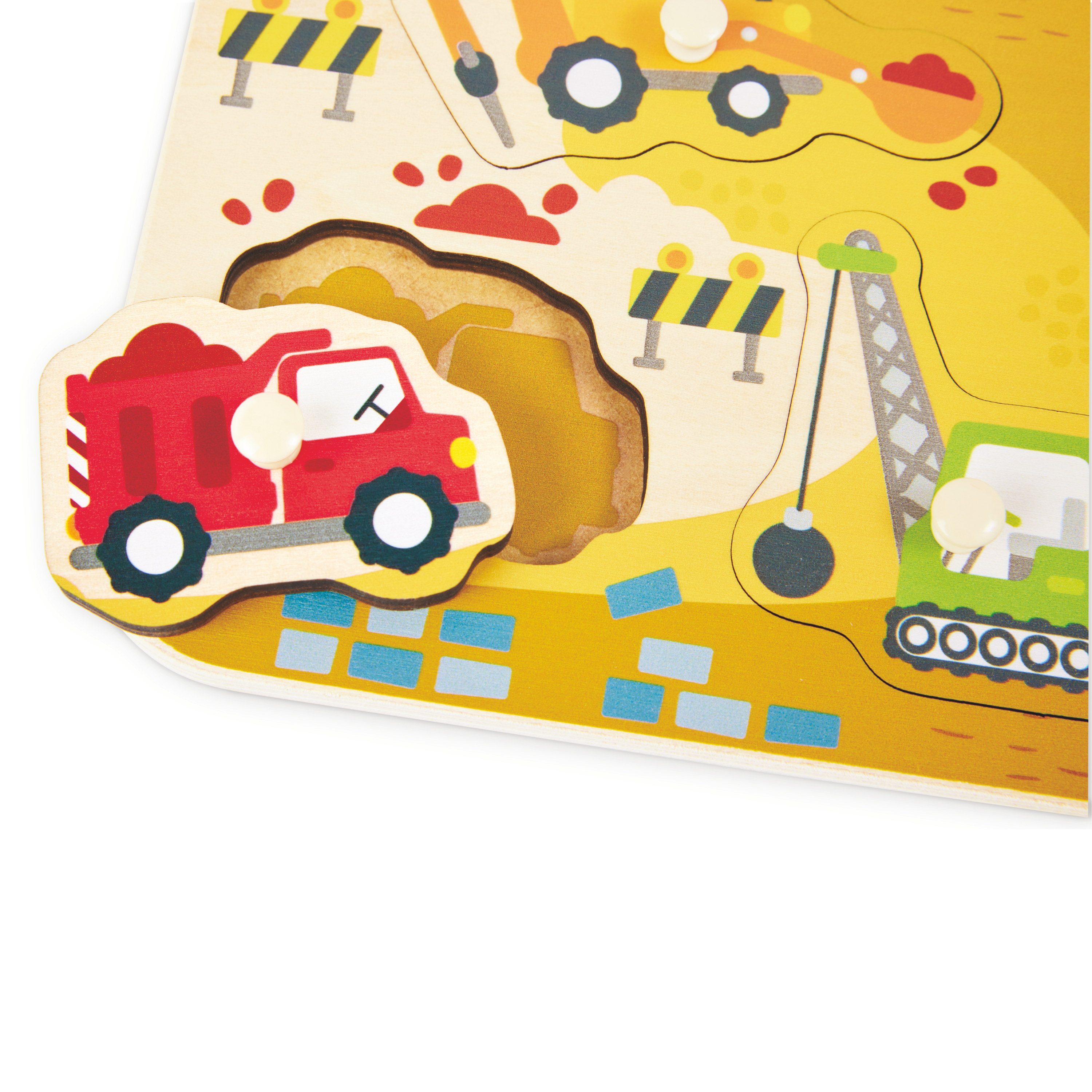 Hape Construction Vehicles Peg Puzzle