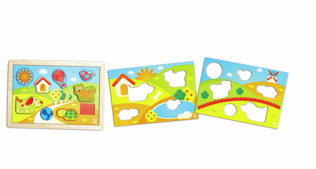 Hape Puzzle 3 em 1 - Pepe e Amigos