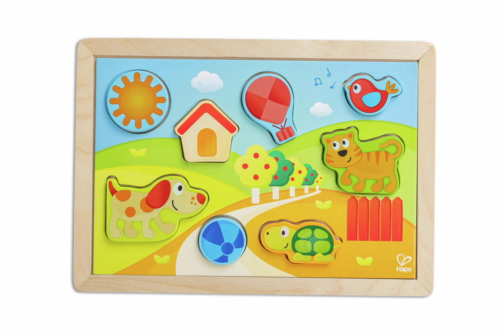 Hape Puzzle 3 em 1 - Pepe e Amigos