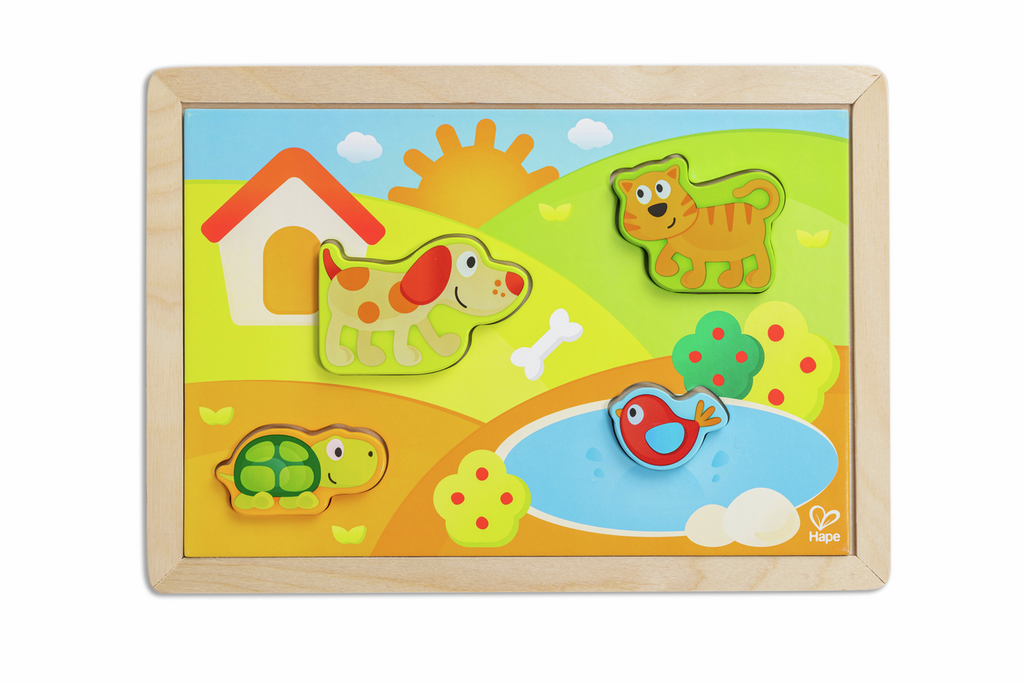 Hape Puzzle 3 em 1 - Pepe e Amigos