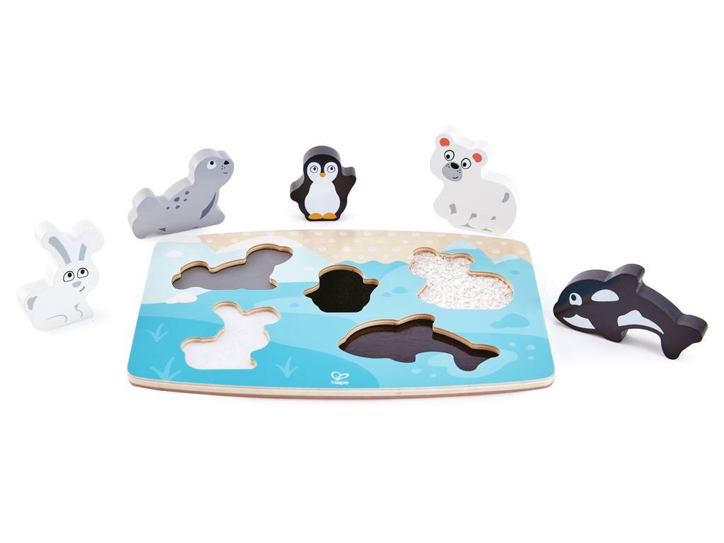 Hape Puzzle de encaje táctil - Animales Polares
