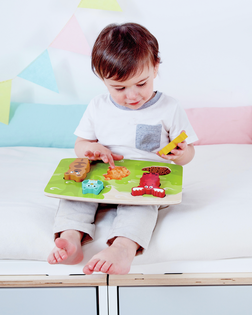 Hape Puzzle de encaje táctil - Animales del Bosque