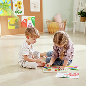 Hape Puzzle de madeira Dinossauros 2 em 1