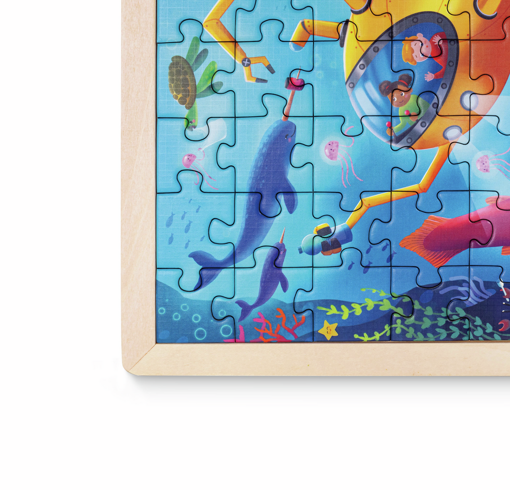 Hape Ocean Rescue 2-in-1 Wooden Puzzle