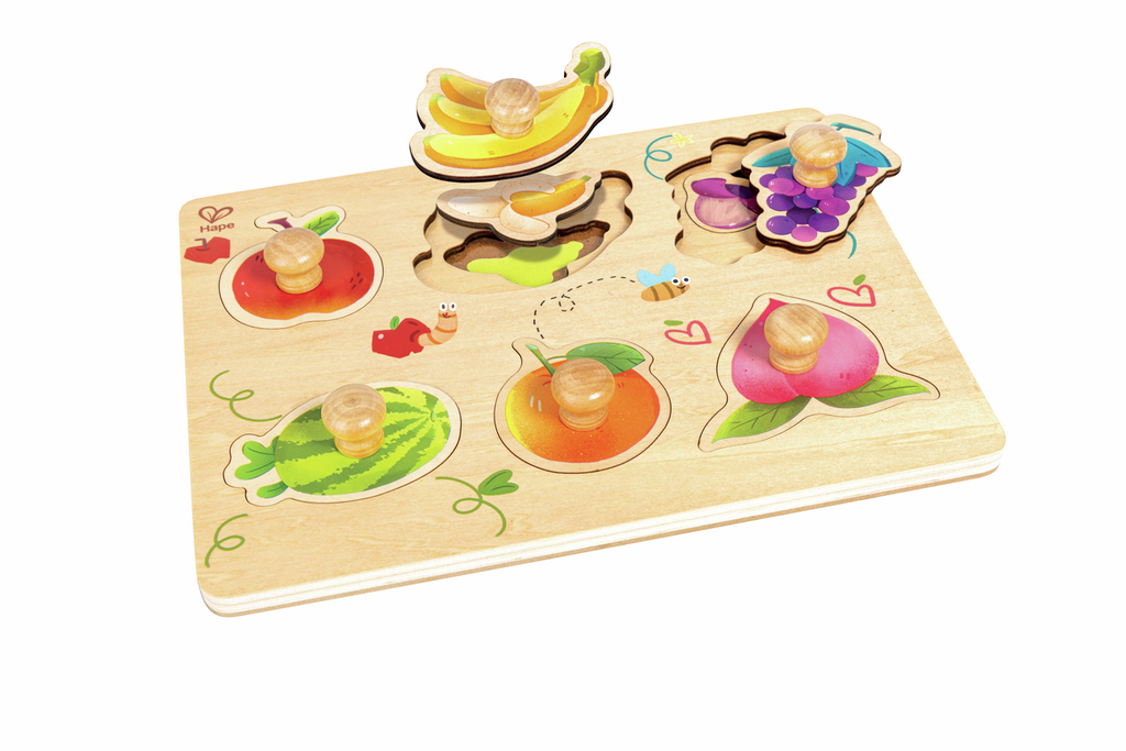 Hape Puzzle de encaixe por níveis Fruta