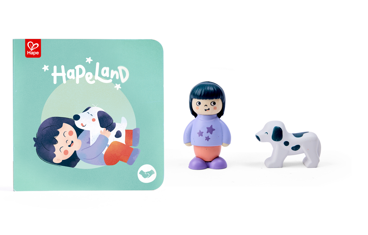 Hape Libro y Muñecos - Hapeland Dog´s Surprise