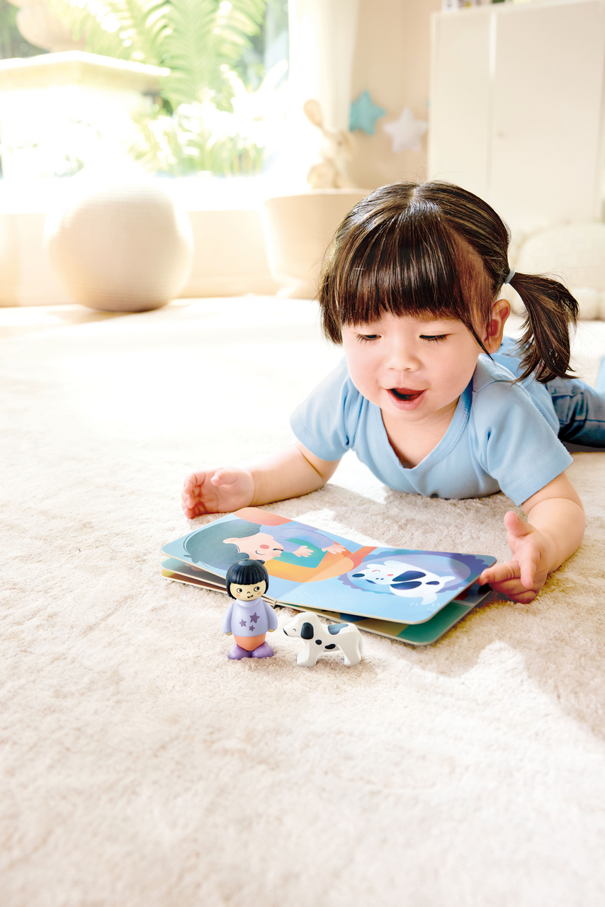 Hape Libro y Muñecos - Hapeland Dog´s Surprise