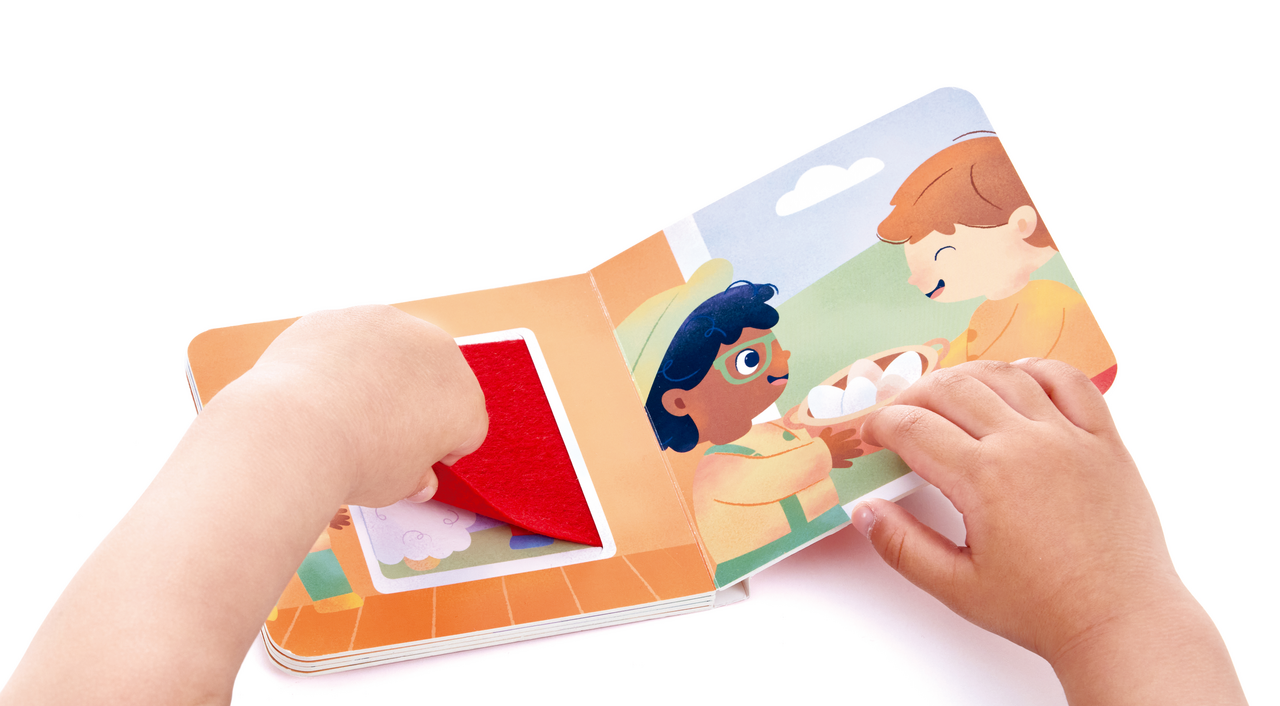 Hape Trator Barulhento e livro