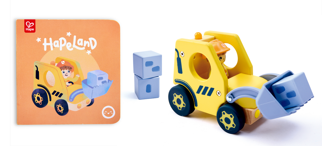 Hape Veículo Construção e livro