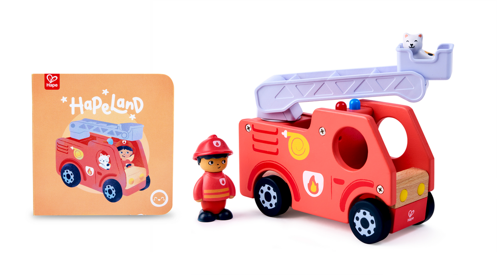 Hape Fire Engine and Musical Book