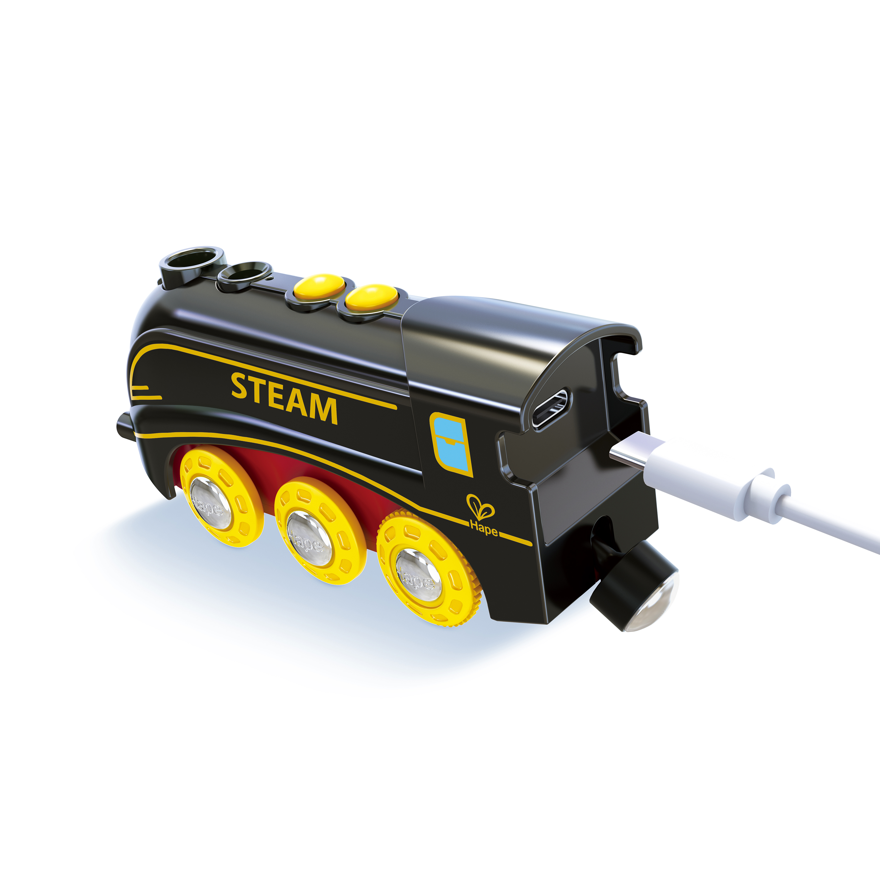 Hape Comboio de carrinhos magnético - A vapor com som